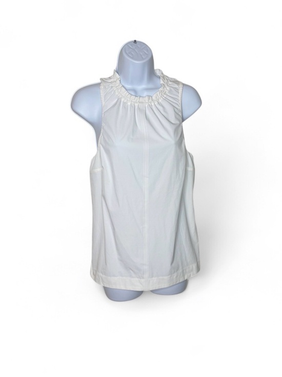 Athleta Tops - Athleta Boundless High Neck Ruffle Tank Top Bright White Size Small S